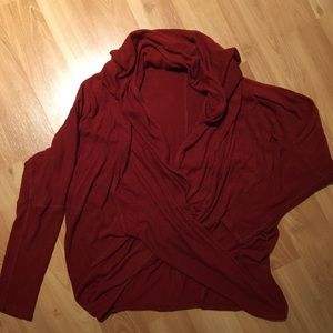 Free People Cowl-neck cross front sweater